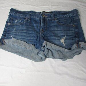 Express Jeans Denim Shorts 2 Distressed Cut-off Blue